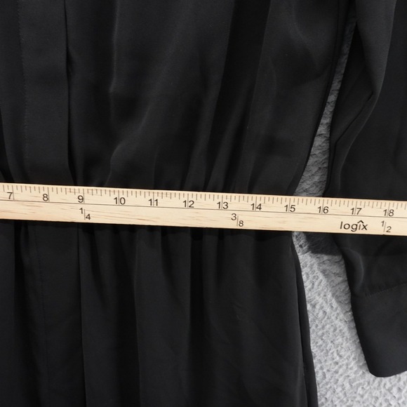 Banana Republic Long Sleeve Shirt Dress Size  10 Black Womens Classic Career - Picture 7 of 13